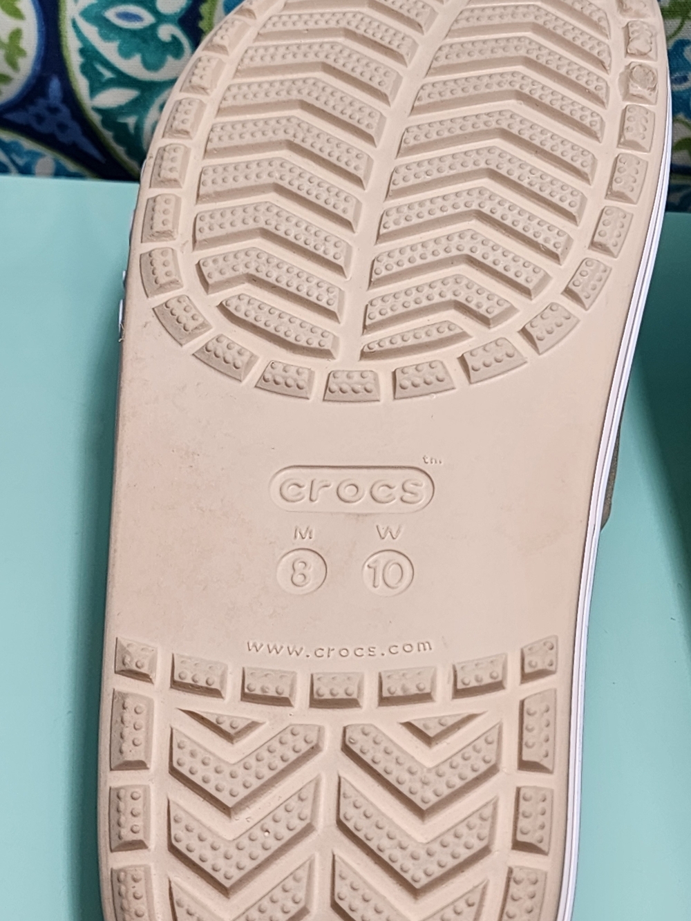 Crocs Bayaband Slide Sandals Beige Stucco Men's 8 Women's 10 Slip On Athletic - Picture 5 of 5